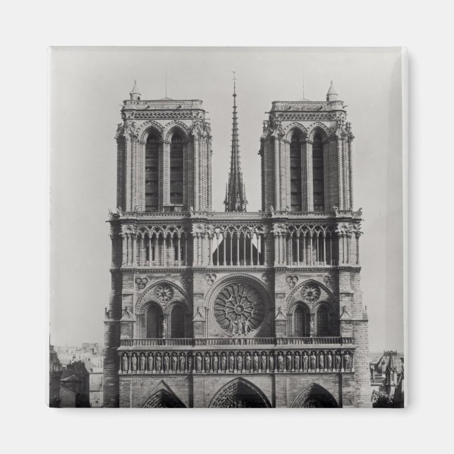 Aimant Façade Notre-Dame, Paris, fin 19e siècle (Devant)