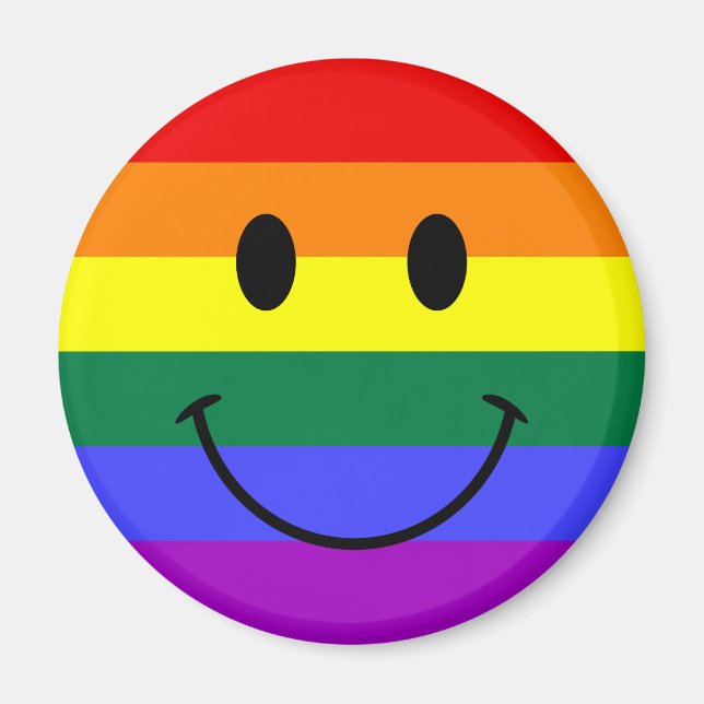 Aimant Face arc-en-ciel (Devant)