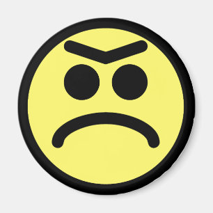 Aimant Face de front de front jaune