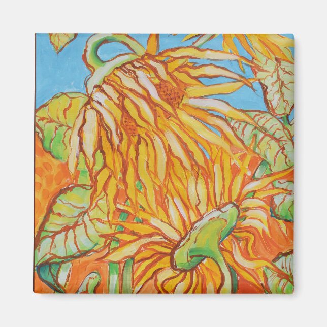 Aimant "'Face OFF''' Sunflowers by Bruce Tunis (Devant)