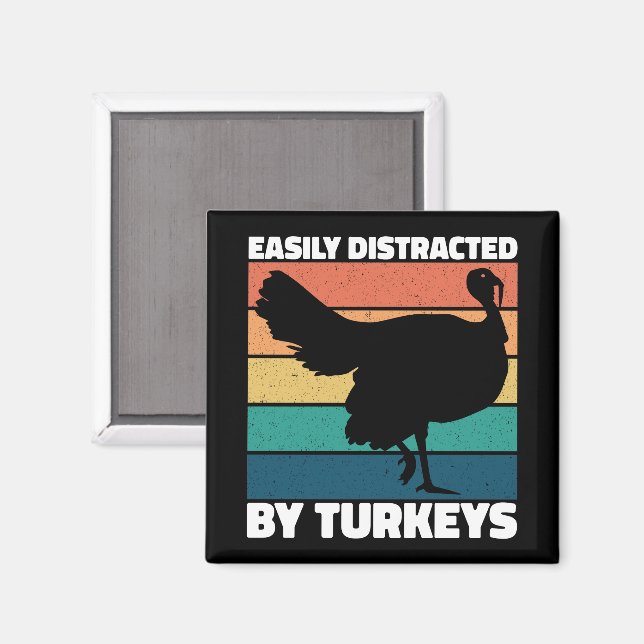 Aimant Facile À Distraire Par Turkeys Cute Owner Cool Par (Recto/Verso)