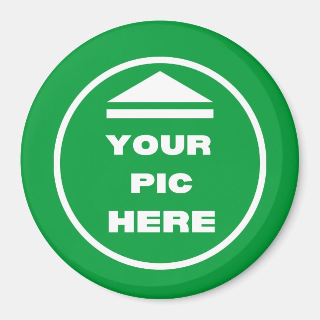 Aimant FACILE ! Arrondi - Grand, 3 Pouces - Personnalisé (Devant)