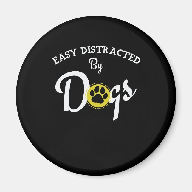 Aimant Facile distrait par les chiens (Devant)