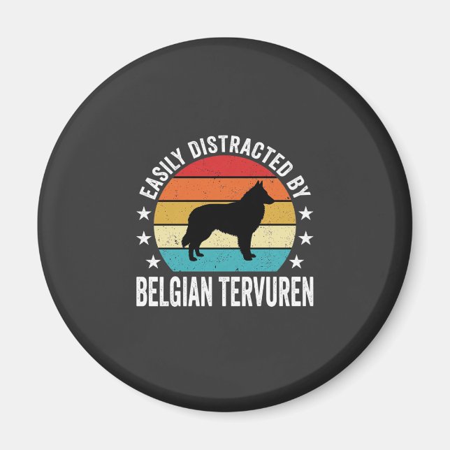 Aimant Facilement distrait par le chien Tervuren belge (Devant)