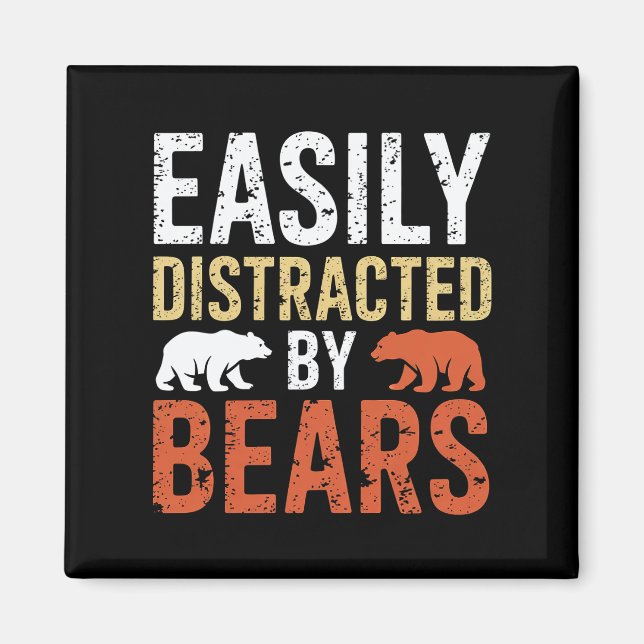 Aimant Facilement Distrait Par Les Ours Gay Ours Fierté L (Devant)