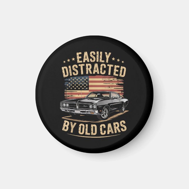 Aimant Facilement distrait par les vieilles voitures Clas (Devant)