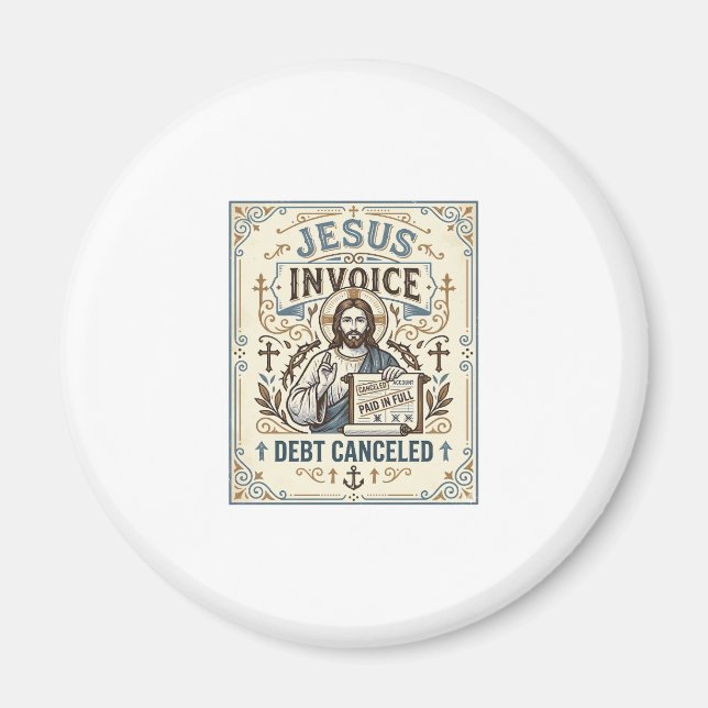 Aimant Facture Jésus Dette Annulée Facture Jésus Dette Pe (Devant)