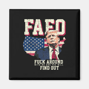 Aimant Fafo Trump États-Unis Carte Drapeau Américain