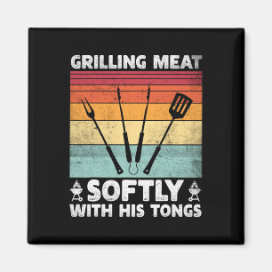 Aimant Faire griller de la viande doucement avec sa pince