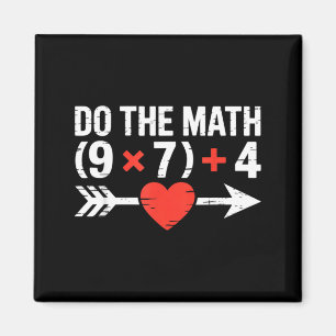 Aimant Faire le calcul de chemise 67 Saint-Valentin Six