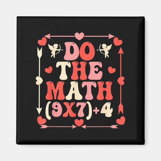 Aimant Faire l'équation mathématique Saint-Valentin Prof  (Devant)