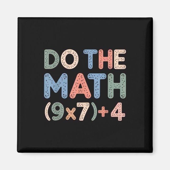 Aimant Faire l'équation mathématique Thanksgiving enseign (Devant)