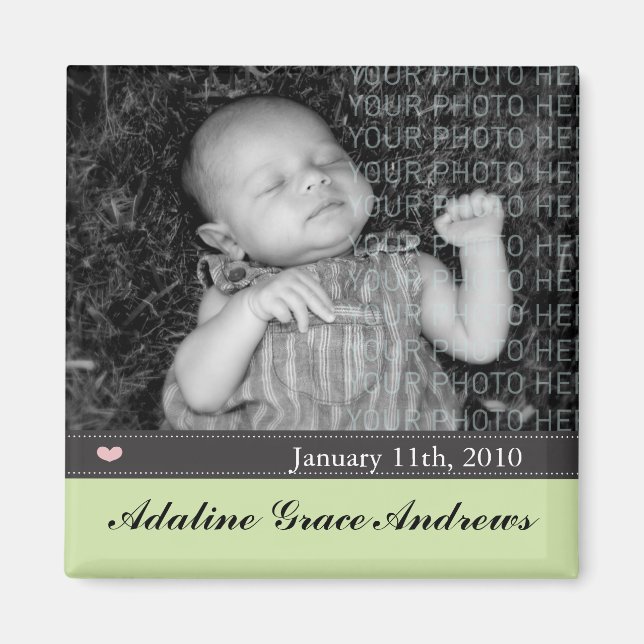 Aimant Faire-part bébé (Devant)