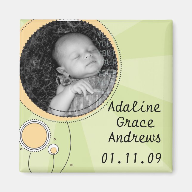 Aimant Faire-part bébé (Devant)