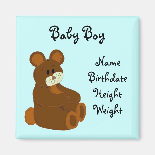 Aimant Faire-part bébé (Devant)