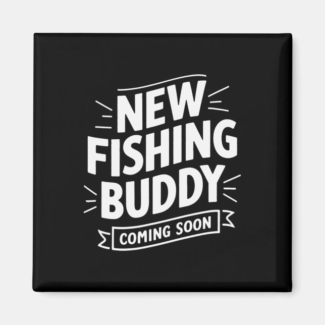 Aimant Faire-part Nouveau Buddy De Pêche Bientôt (Devant)