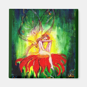 AIMANT FAIRY DREAMING SUR LA FLEURS