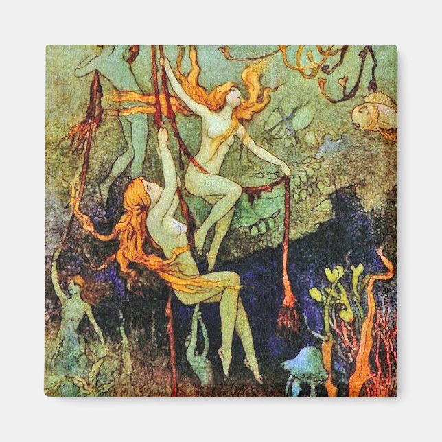 Aimant Fairy Mermaids - par Warwick Goble (Devant)