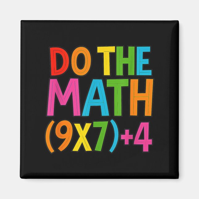 Aimant Fais Le Calcul 67 Meme 6 7 Drôle Six Sept  (Devant)
