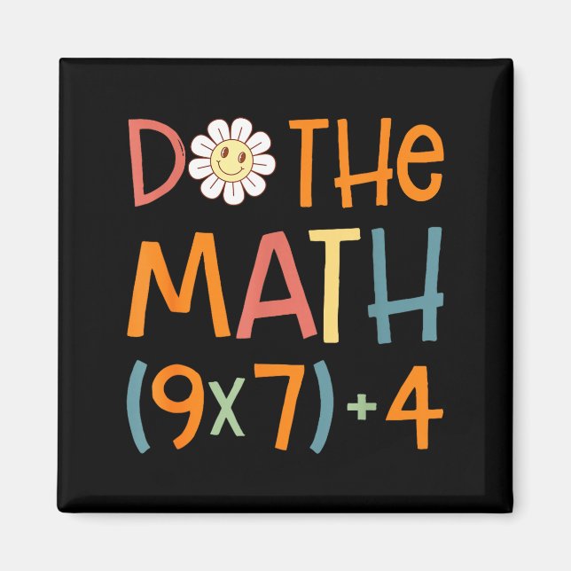 Aimant Fais Le Calcul 67 Mème Drôle Six Sept Prof De Math (Devant)