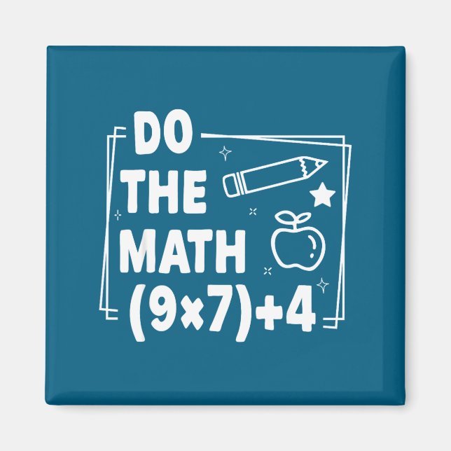 Aimant Fais Le Calcul 67 Meme Pemdas Élémentaire (Devant)
