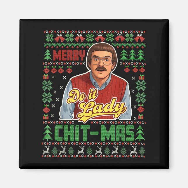 Aimant Fais-le drôle Chit-mas Noël  (Devant)