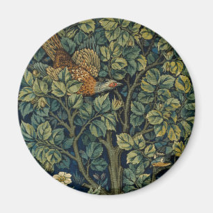 Aimant Faisan d'arbre boisé William Morris