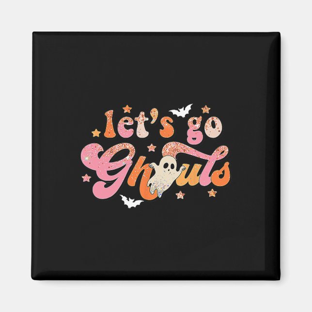 Aimant Faisons Gouls mignon Ghost Boo Fun Halloween Femme (Devant)