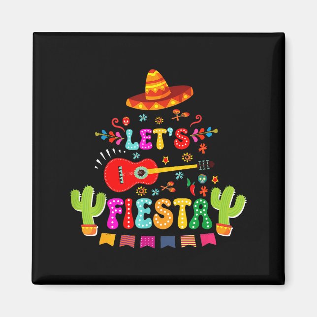 Aimant Faisons la fête cinq de mayo drôle de fête mexicai (Devant)