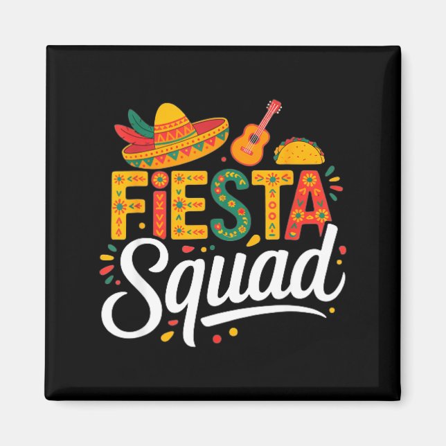 Aimant Faisons la fête mexique fête équipe cinco de mayo  (Devant)