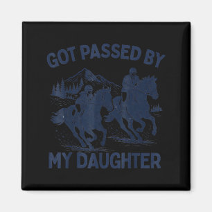 Aimant Fait du cheval avec ma fille Équitation Papa Éques