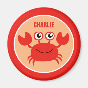 Aimant fait sur commande de monogramme de crabe