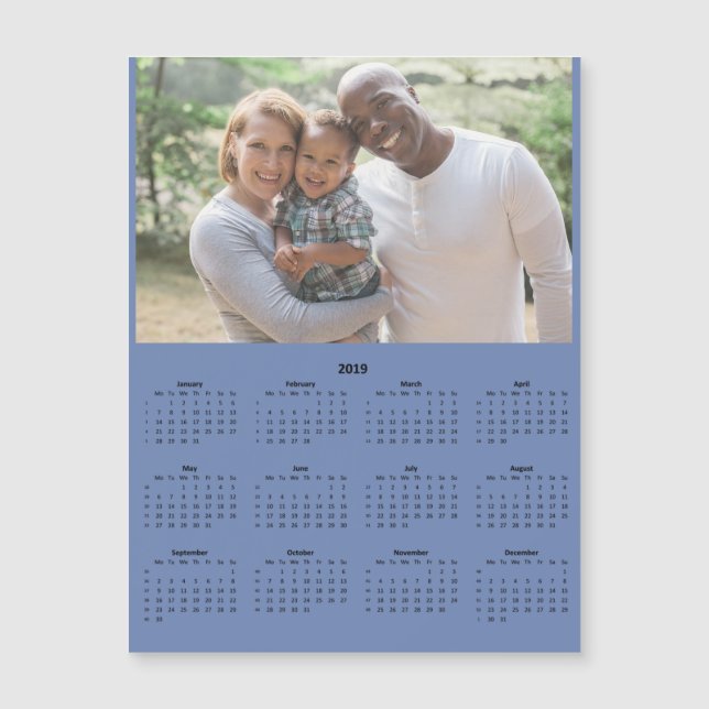 Aimant fait sur commande de photo de calendrier de (Devant)