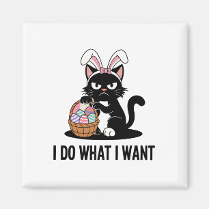 Aimant Faites ce que je veux Chat Noir Vintage Chat Drôle