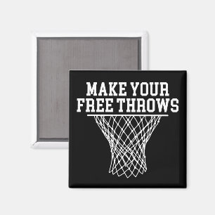 Aimant Faites de vos jetons gratuits Joueur de basket Vin