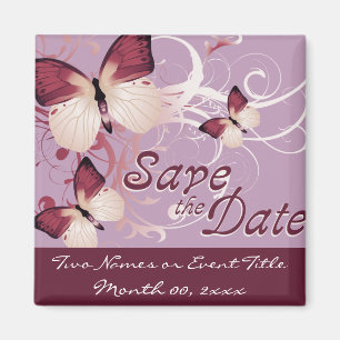 Aimant faites gagner la date : papillons :