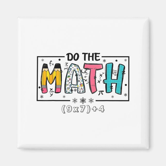 Aimant Faites Le Calcul 67 Professeur de Mathématiques Si (Devant)