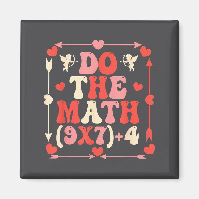 Aimant Faites l'équation mathématique Saint-Valentin Prof (Devant)