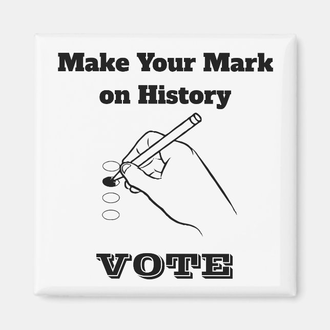 Aimant Faites votre marque sur l'histoire (Devant)