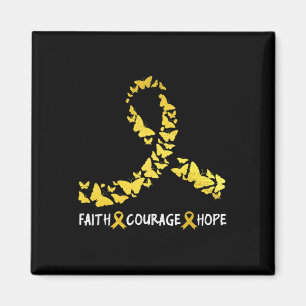 Aimant Faith Courage Hope Sensibilisation au cancer de l'