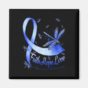 Aimant Faith Hope Love Alopecia Awareness Dragonfly