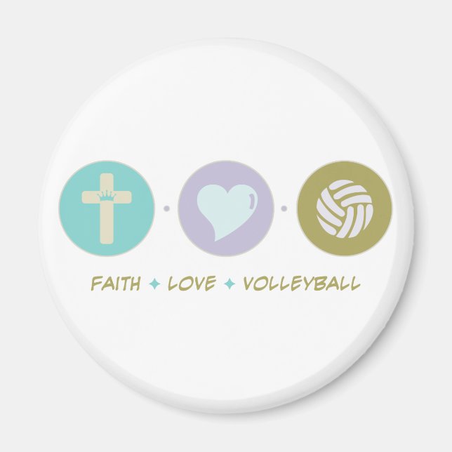 Aimant Faith Love Volleyball (Devant)