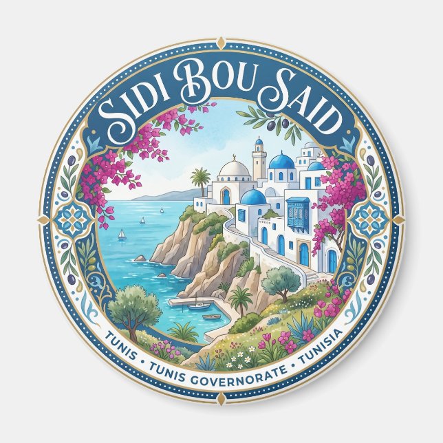 Aimant Falaise de Sidi Bou Said Tunisie (Devant)