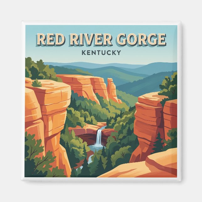 Aimant Falaise et forêt de grès de Red River Gorge Slade (Devant)