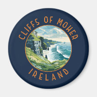 Falaises de Moher Irlande Cercle en détresse rétro