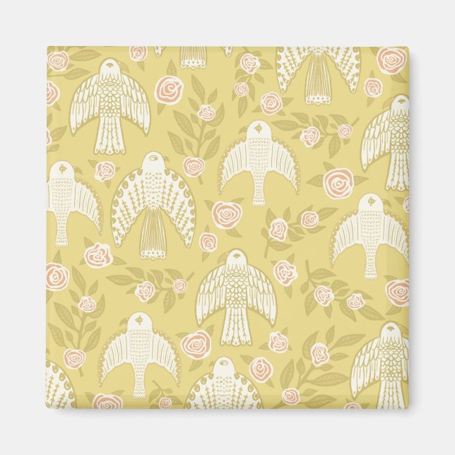 Aimant Falcons et Motif Rose (Devant)