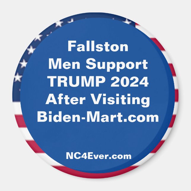 Aimant Fallston Men Support TRUMP 2024 Après Fridge (Devant)