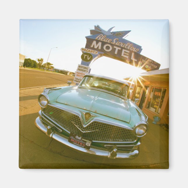 Aimant Fameux motel Blue Swallow sur la route 66 (Devant)