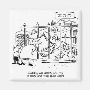 Aimant Famille au Zoo. Papa avalé par Alligator