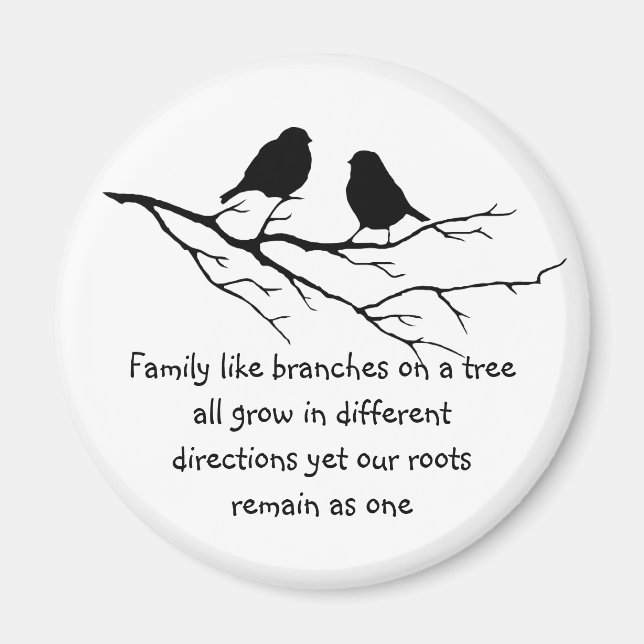 Aimant Famille comme des branches sur un arbre Dire avec  (Devant)